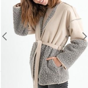 Lucky brand mixed Sherpa jacket